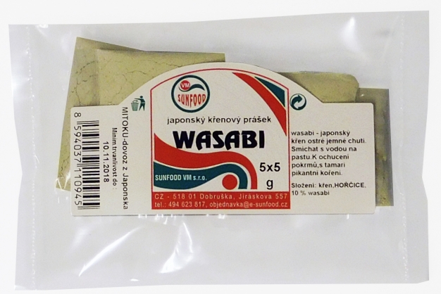 Sunfood Wasabi japonský křen prášek 5x5 g