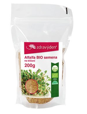 Zdravý den Alfalfa semena na klíčení BIO 200g